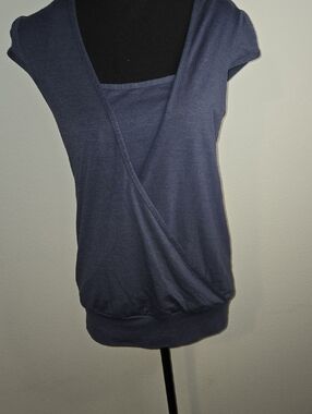Coolwear Navy Wrap-Front Top